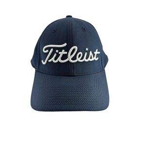 Titleist Fitted Hat Rubber Logo Blue L/XL
